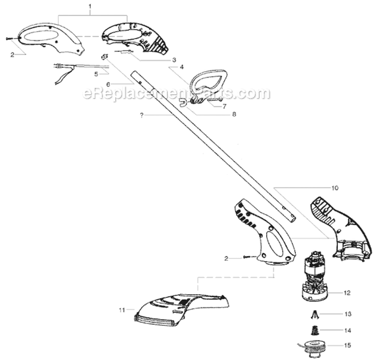 Page A Diagram and Parts List for RT112  Weed Eater Trimmer